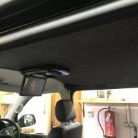Alpine roof mount monitor vw t t6 audio upgrade new carpet